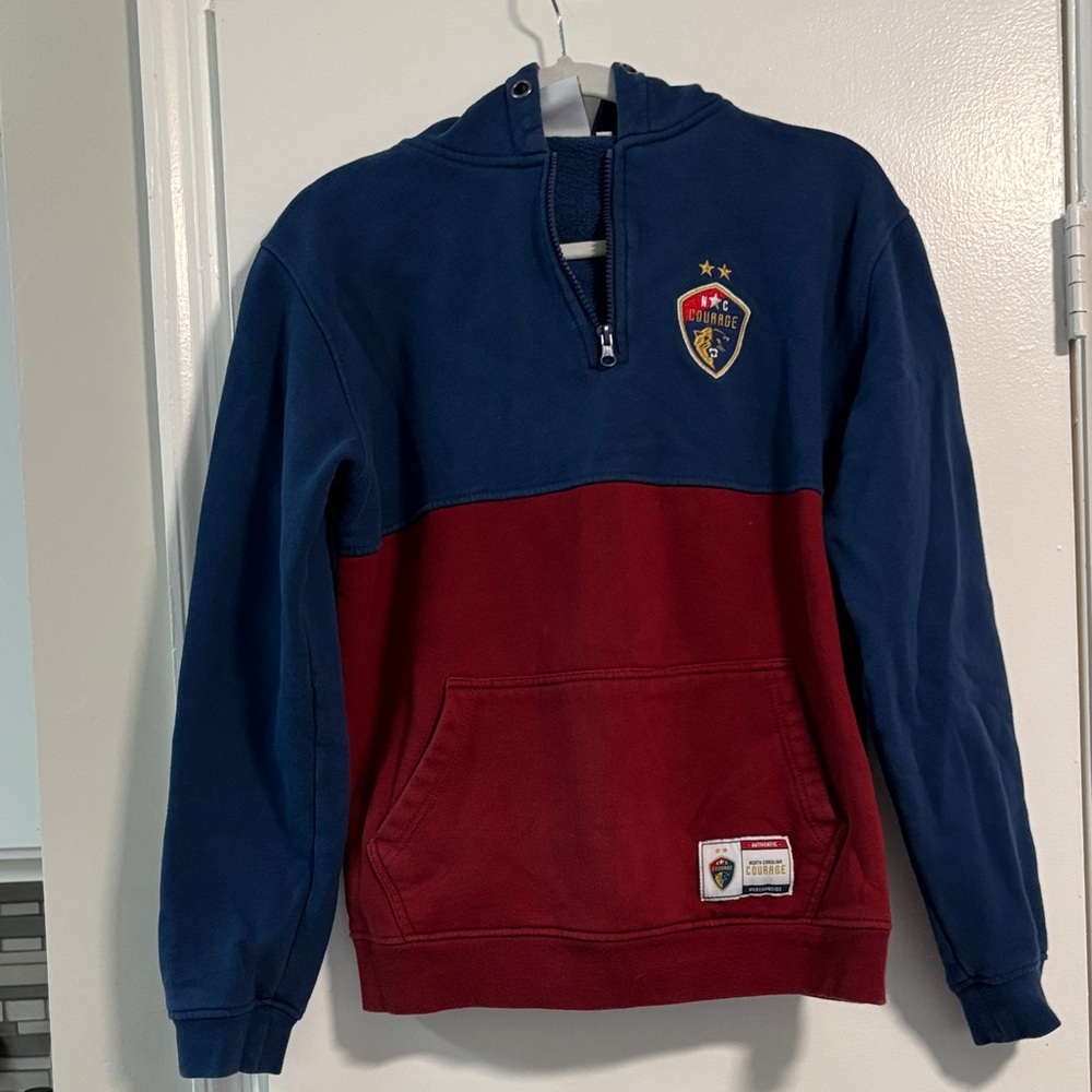 Women’s North Carolina Courage Half-Zip hoodie. Original merch.